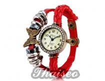 Damen Armbanduhr analog mit kleinen weissen Ziffernblatt - Dekorationen Kristalle